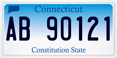 CT license plate AB90121