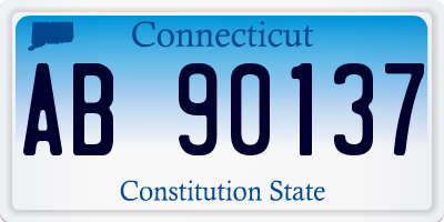 CT license plate AB90137