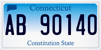 CT license plate AB90140