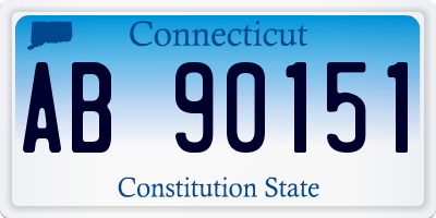 CT license plate AB90151