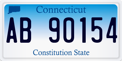 CT license plate AB90154