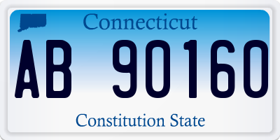 CT license plate AB90160