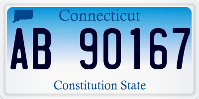 CT license plate AB90167