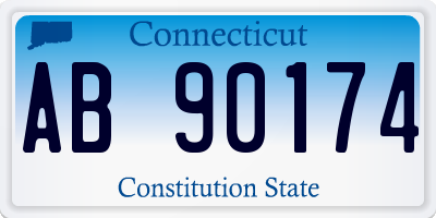 CT license plate AB90174