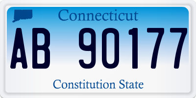 CT license plate AB90177