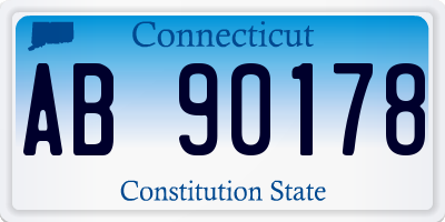 CT license plate AB90178