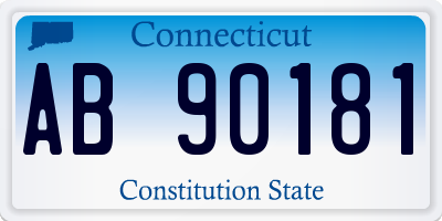 CT license plate AB90181