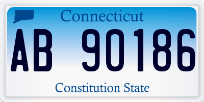 CT license plate AB90186