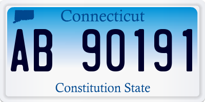 CT license plate AB90191