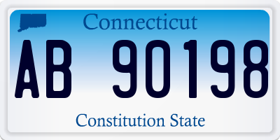 CT license plate AB90198