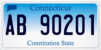 CT license plate AB90201