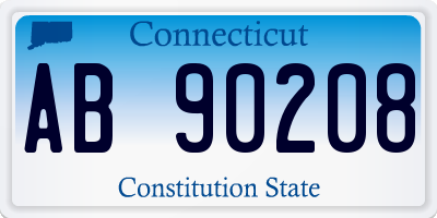 CT license plate AB90208