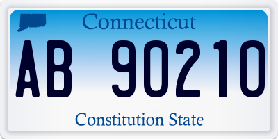 CT license plate AB90210