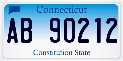 CT license plate AB90212