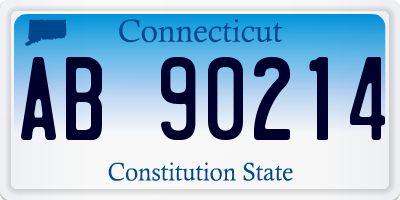 CT license plate AB90214