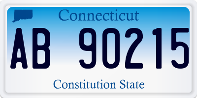 CT license plate AB90215