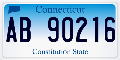 CT license plate AB90216