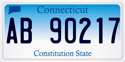 CT license plate AB90217