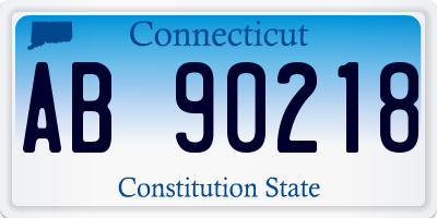 CT license plate AB90218