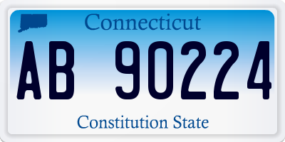 CT license plate AB90224