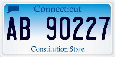 CT license plate AB90227