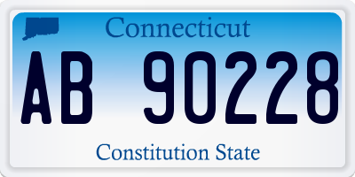 CT license plate AB90228