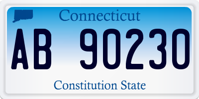 CT license plate AB90230