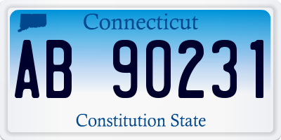 CT license plate AB90231