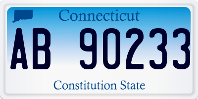 CT license plate AB90233