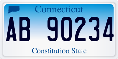 CT license plate AB90234