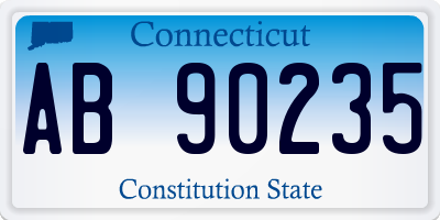 CT license plate AB90235