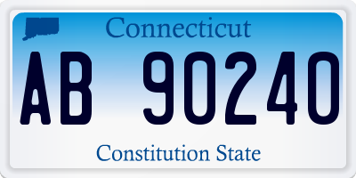 CT license plate AB90240