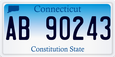 CT license plate AB90243