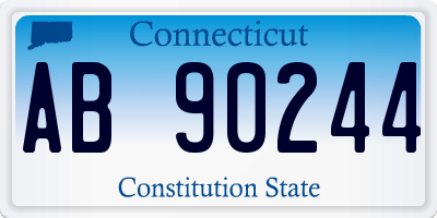 CT license plate AB90244