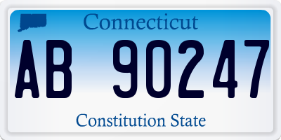 CT license plate AB90247