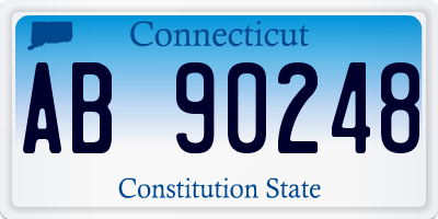 CT license plate AB90248