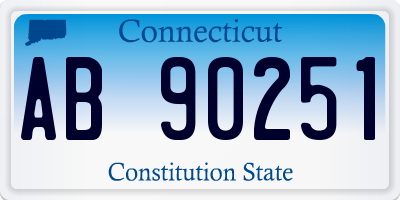 CT license plate AB90251