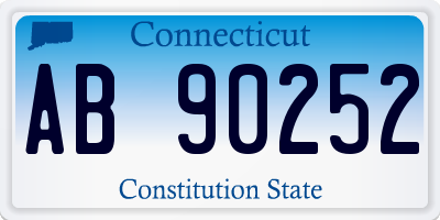 CT license plate AB90252