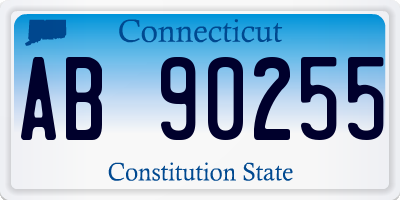 CT license plate AB90255