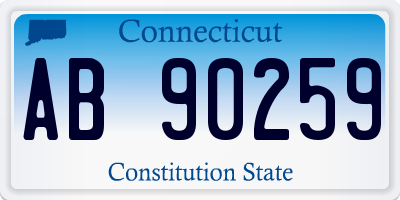 CT license plate AB90259