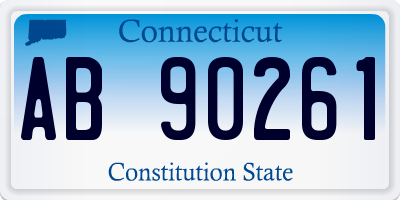 CT license plate AB90261