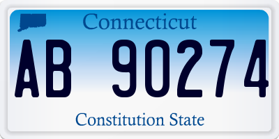 CT license plate AB90274