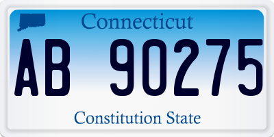 CT license plate AB90275