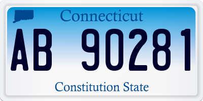 CT license plate AB90281