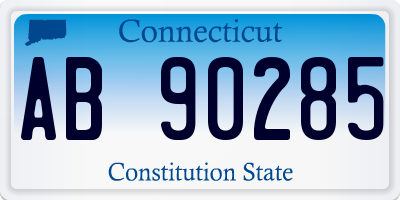 CT license plate AB90285