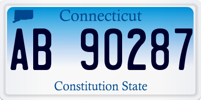 CT license plate AB90287