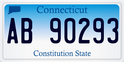 CT license plate AB90293