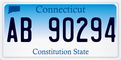 CT license plate AB90294