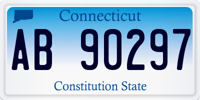 CT license plate AB90297