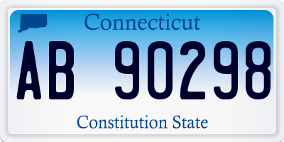 CT license plate AB90298